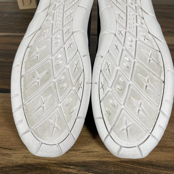 BOBS from Skechers Women's Size 7.5 Shoes Black Slip On Comfort Alpargata Flat - Picture 9 of 13